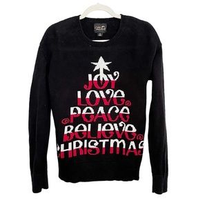 UGLY FAIR ISLE Brand 100% Cotton Knit Graphic Ugly Christmas Sweater Size Medium
